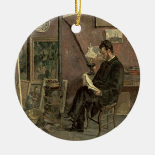 Porträtt av doktorn Martinez, 1878 (olja på Julgransprydnad Keramik