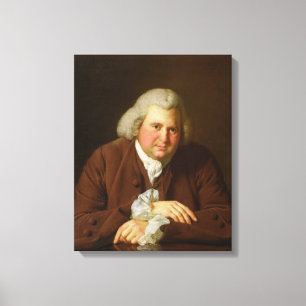 Porträtt av Dr Erasmus Darwin Canvastryck