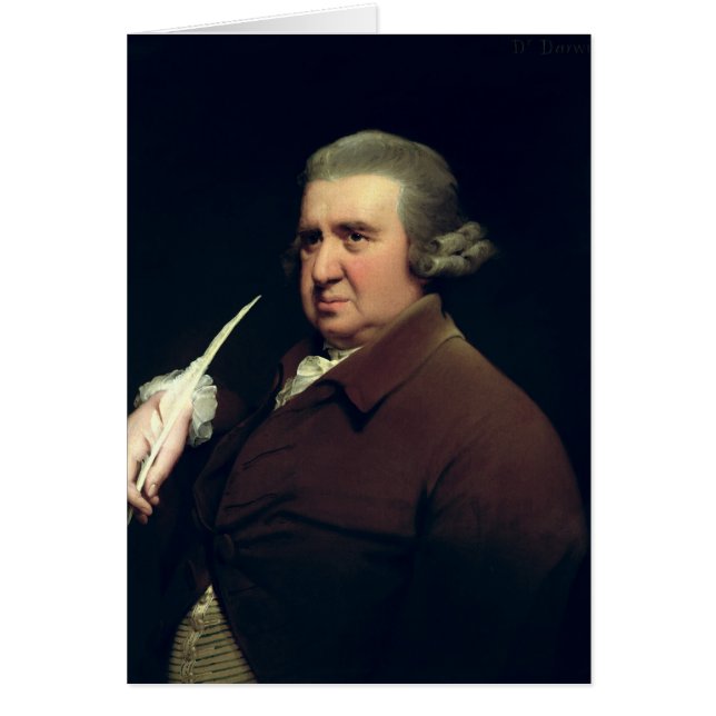 Porträtt av Dr Erasmus Darwin Hälsningskort (Framsidan)