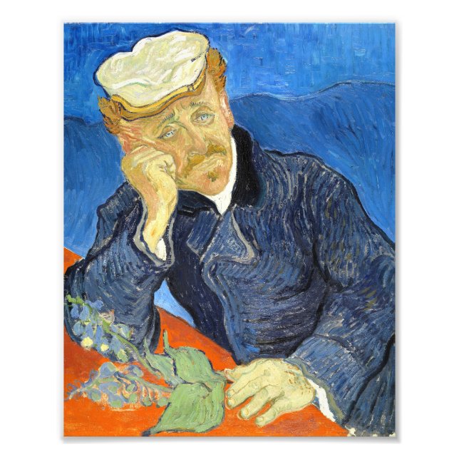 Porträtt av dr Gachet av Vincent Van Gogh Fototryck (Framsidan)