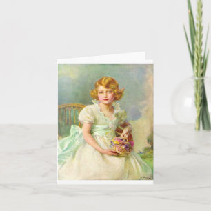 Porträtt av drottning Elizabeth från 1933 Kort