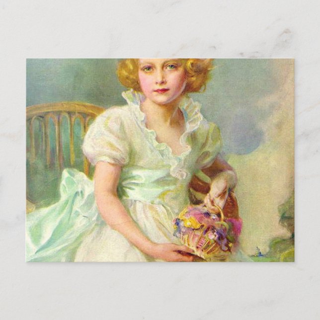 Porträtt av drottning Elizabeth från 1933 Vykort (Framsida)