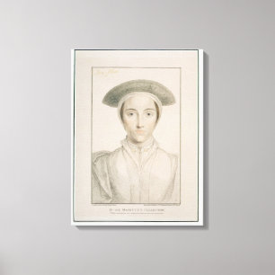 Porträtt av drottningen Anne av Cleves (1515-57) Canvastryck