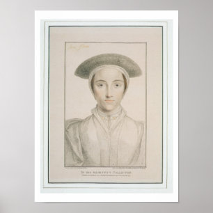 Porträtt av drottningen Anne av Cleves (1515-57) Poster