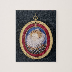 Porträtt av drottningen Elizabeth jag (w/c på Pussel