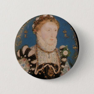 Porträtt av drottningen Elizabeth mig, 1572 Knapp