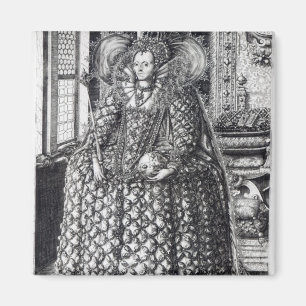 Porträtt av drottningen Elizabeth mig Magnet