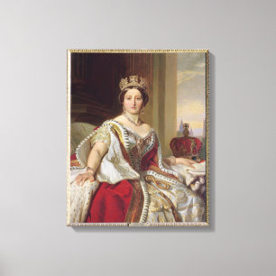 Porträtt av drottningen Victoria (1819-1901) 1859 Canvastryck