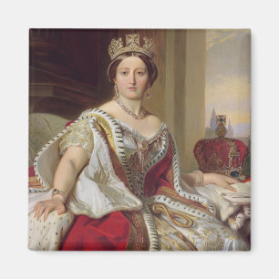 Porträtt av drottningen Victoria (1819-1901) 1859 Magnet