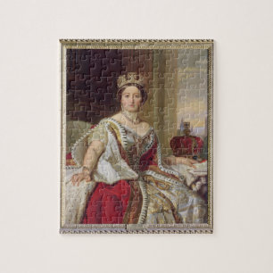 Porträtt av drottningen Victoria (1819-1901) 1859 Pussel