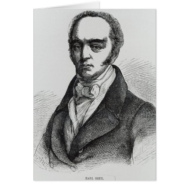 Porträtt av Earlgrå färg Hälsningskort (Framsidan)