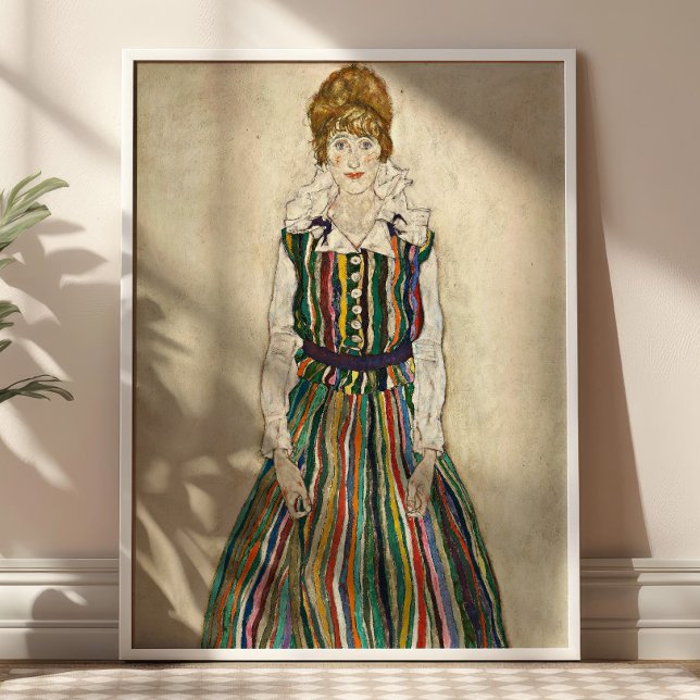 Porträtt av Edith av Egon Schiele Fine Art Poster (Skapare uppladdad)