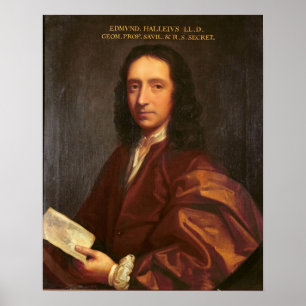 Porträtt av Edmond Halley, c.1687 Poster