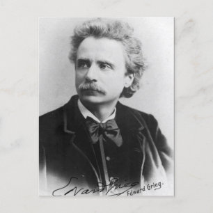 Porträtt av Edvard Grieg Brevkort Vykort