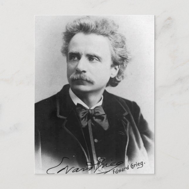 Porträtt av Edvard Grieg Brevkort Vykort (Framsida)