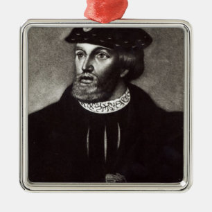 Porträtt av Edward, tredje hertig av Buckingham Julgransprydnad Metall