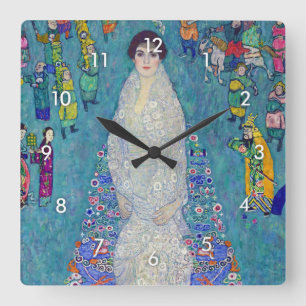 Porträtt av Elisabeth Lederer, Gustav Klimt Fyrkantig Klocka