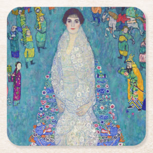 Porträtt av Elisabeth Lederer, Gustav Klimt Underlägg Papper Kvadrat