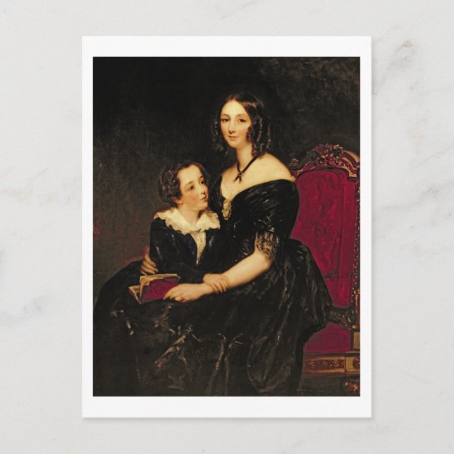Porträtt av Eliza Boardman och hennes son, Robert, Vykort (Framsida)