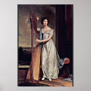Porträtt av Eliza Ridgely (damen med harpan) Poster