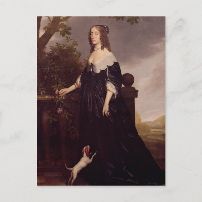 Porträtt av Elizabeth, Bohemias drottning Vykort (Framsida)