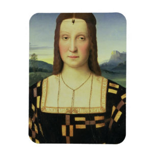 Porträtt av Elizabeth Gonzaga, c.1504 (olja förs Magnet