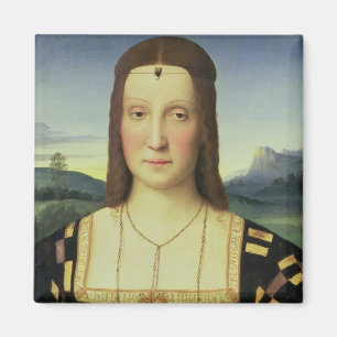 Porträtt av Elizabeth Gonzaga, c.1504 (olja förs Magnet