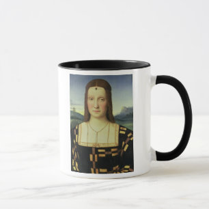 Porträtt av Elizabeth Gonzaga, c.1504 (olja förs Mugg