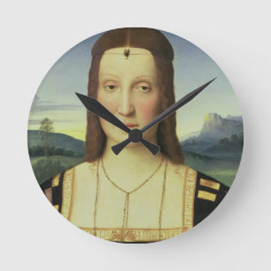 Porträtt av Elizabeth Gonzaga, c.1504 (olja förs Rund Klocka