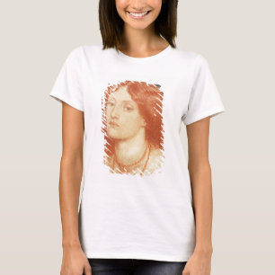 Porträtt av Elizabeth Siddal (1834-62), röd 1860 Tee