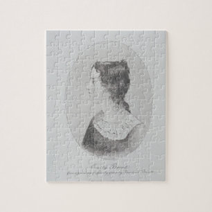 Porträtt av Emily Bronte (1818-48) som inristas av Pussel