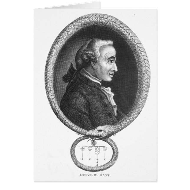 Porträtt av Emmanuel Kant 2 Hälsningskort (Framsidan)