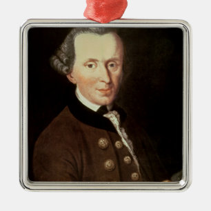 Porträtt av Emmanuel Kant Julgransprydnad Metall