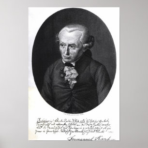 Porträtt av Emmanuel Kant Poster
