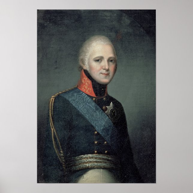 Porträtt av Emperor Alexander I , 1804 Poster (Framsidan)