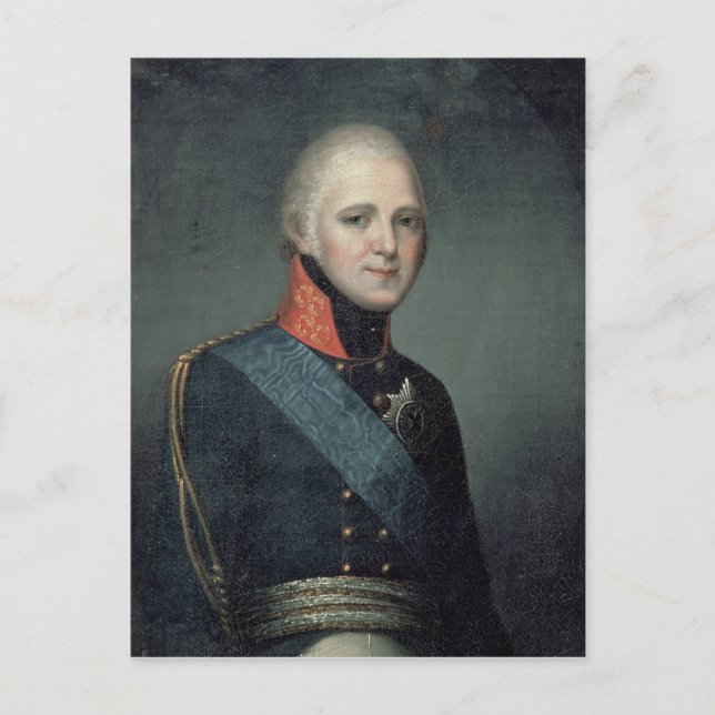 Porträtt av Emperor Alexander I , 1804 Vykort (Framsida)