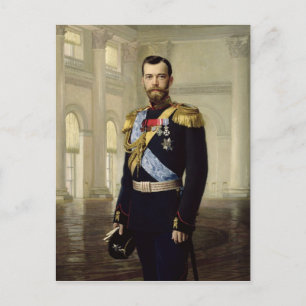 Porträtt av Emperor Nicholas II, 1900 Vykort