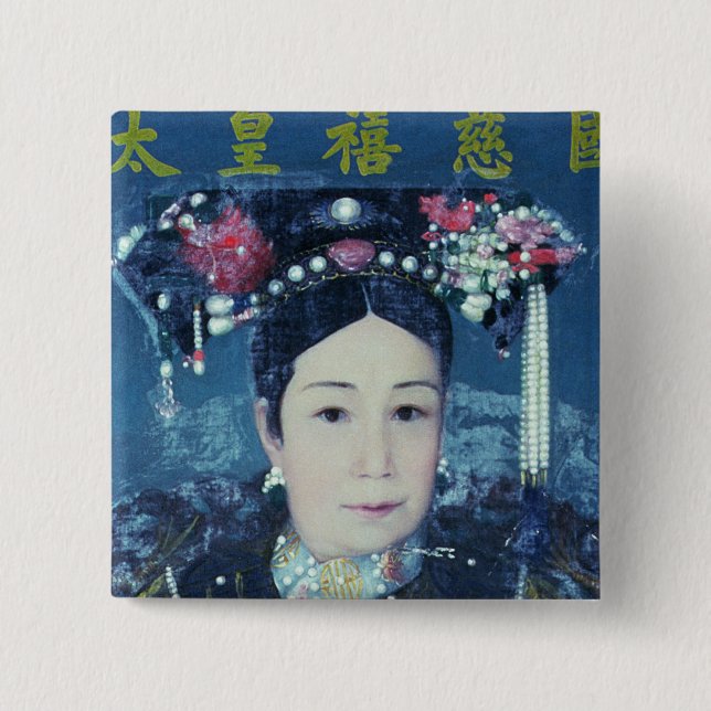 Porträtt av Empressäldre högreståndsdam Cixi Knapp (Framsida)
