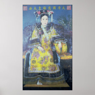 Porträtt av Empressäldre högreståndsdam Cixi Poster