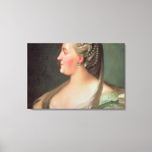 Porträtt av empressen Catherine II underbaren Canvastryck