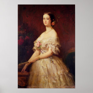 Porträtt av empressen Eugenie 1854 Poster