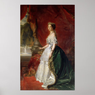 Porträtt av empressen Eugenie av frankriken Poster