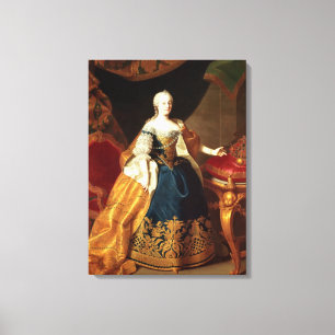 Porträtt av empressen Maria Theresa Canvastryck