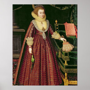 Porträtt av en dam, eventuellt Elizabeth, Poster