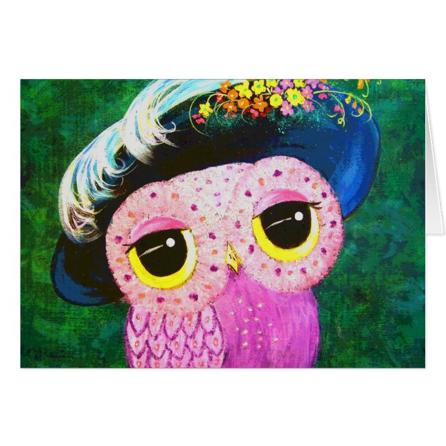 Porträtt av en dam hälsningskort (Framsidan Horizontal)