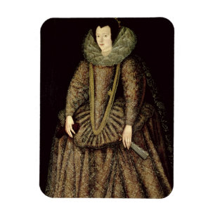 Porträtt av en dam i Elizabethan klänning Magnet