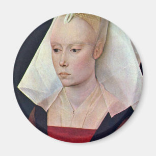 Porträtt av en dam med den Weyden Rogier skåpbil Magnet