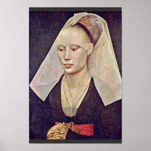 Porträtt av en dam med den Weyden Rogier skåpbil Poster
