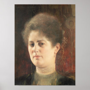 Porträtt av en dam poster