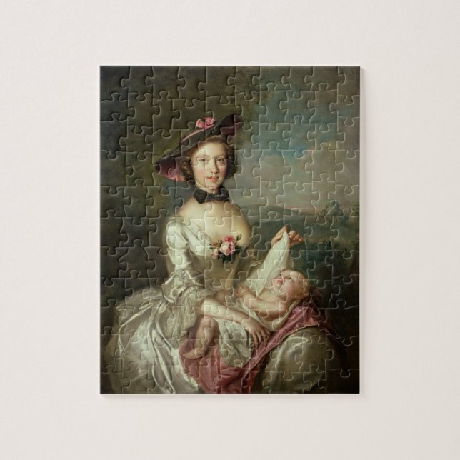 Porträtt av en dam, sade att vara Elizabeth, fru Pussel (Vertikal)